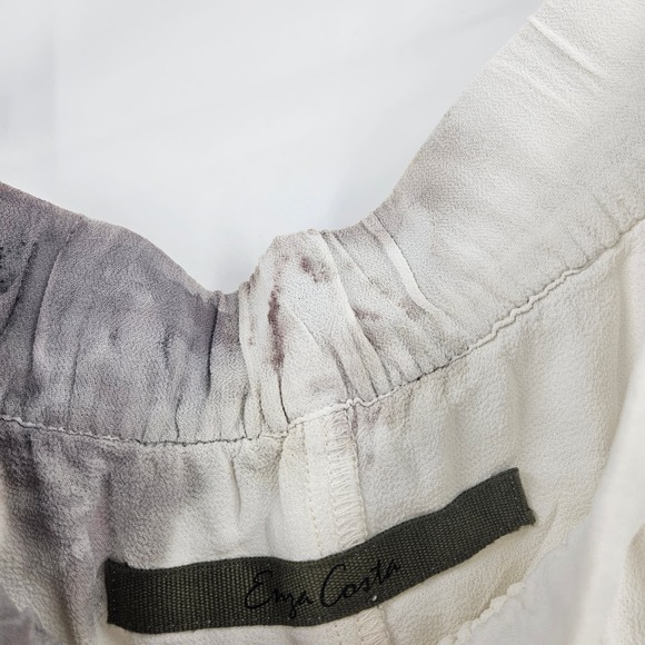 Enza Costa Pants Cream Brown Lunar Patina Tie Dye Drop Crotch Pull On Size 3 - Picture 4 of 9